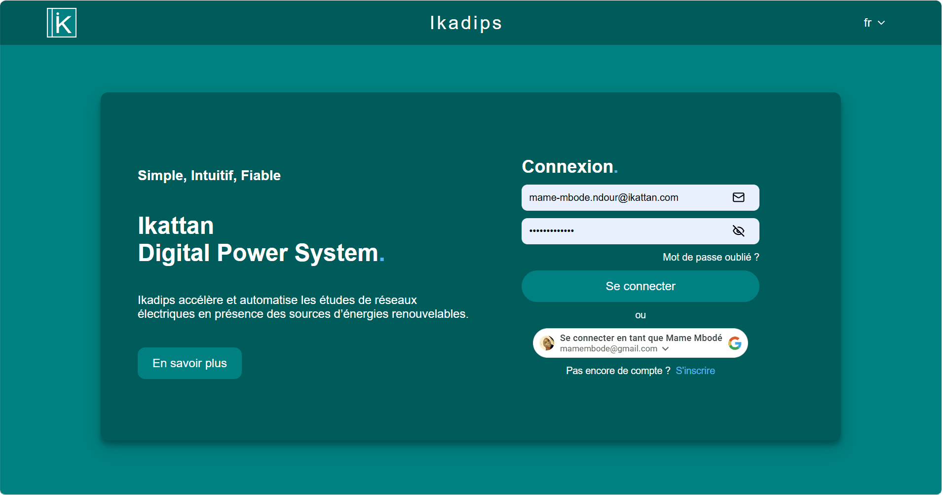 Ikadips — interface